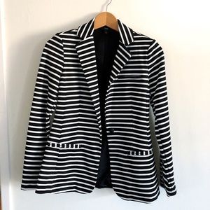 Mossimo Striped Blazer (Black & White XS)